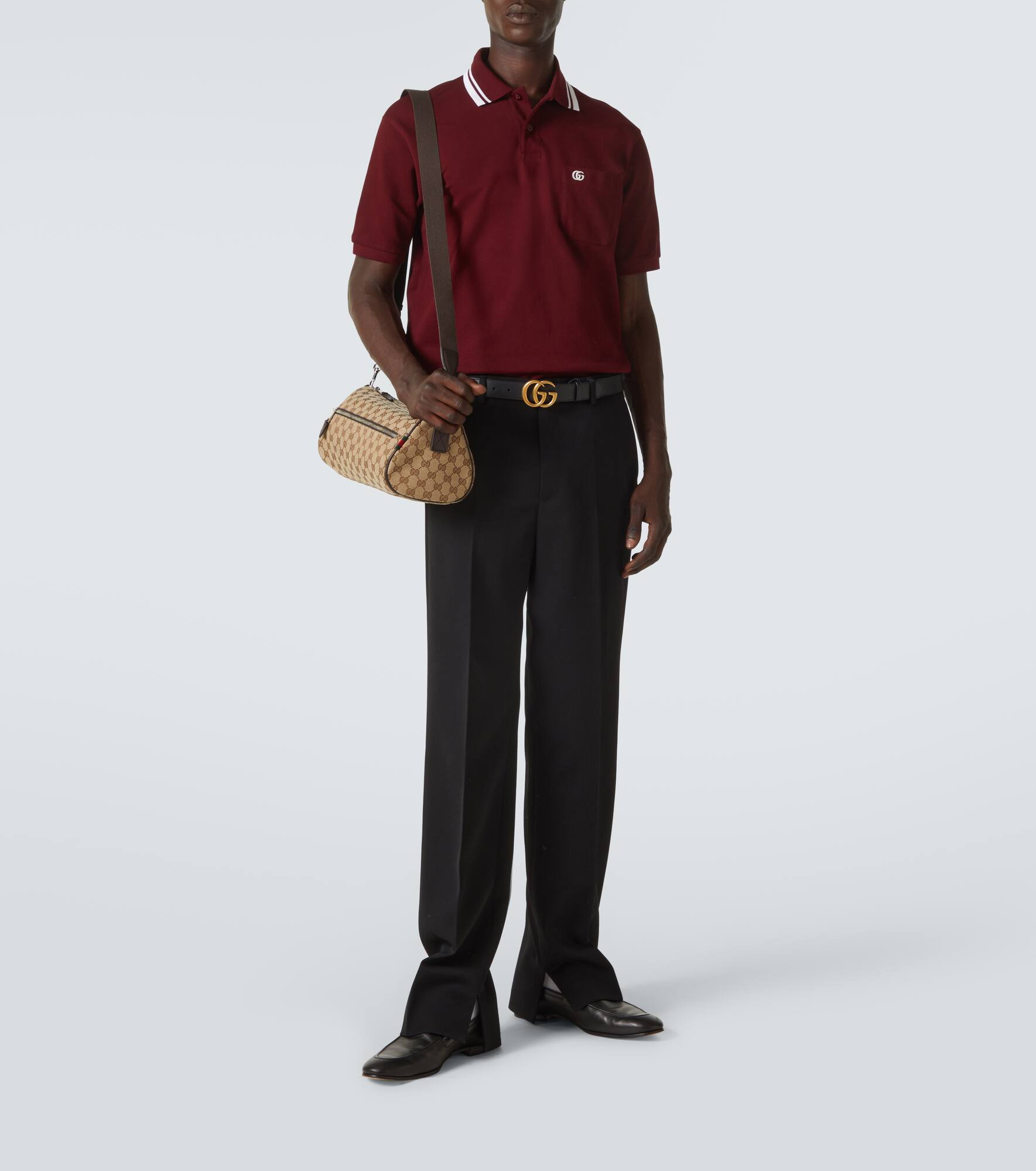 Double G cotton-blend piqué polo shirt - 2