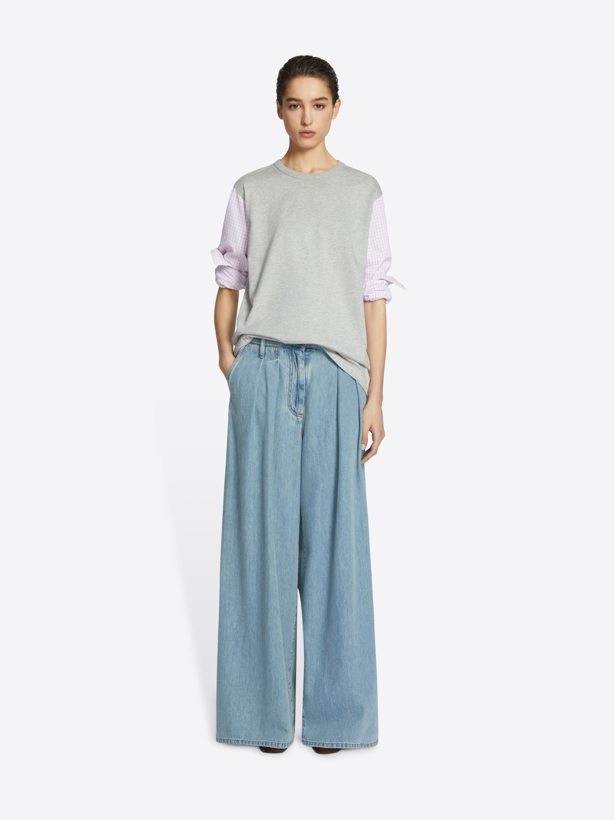 WIDE PLEATED JEANS - 2