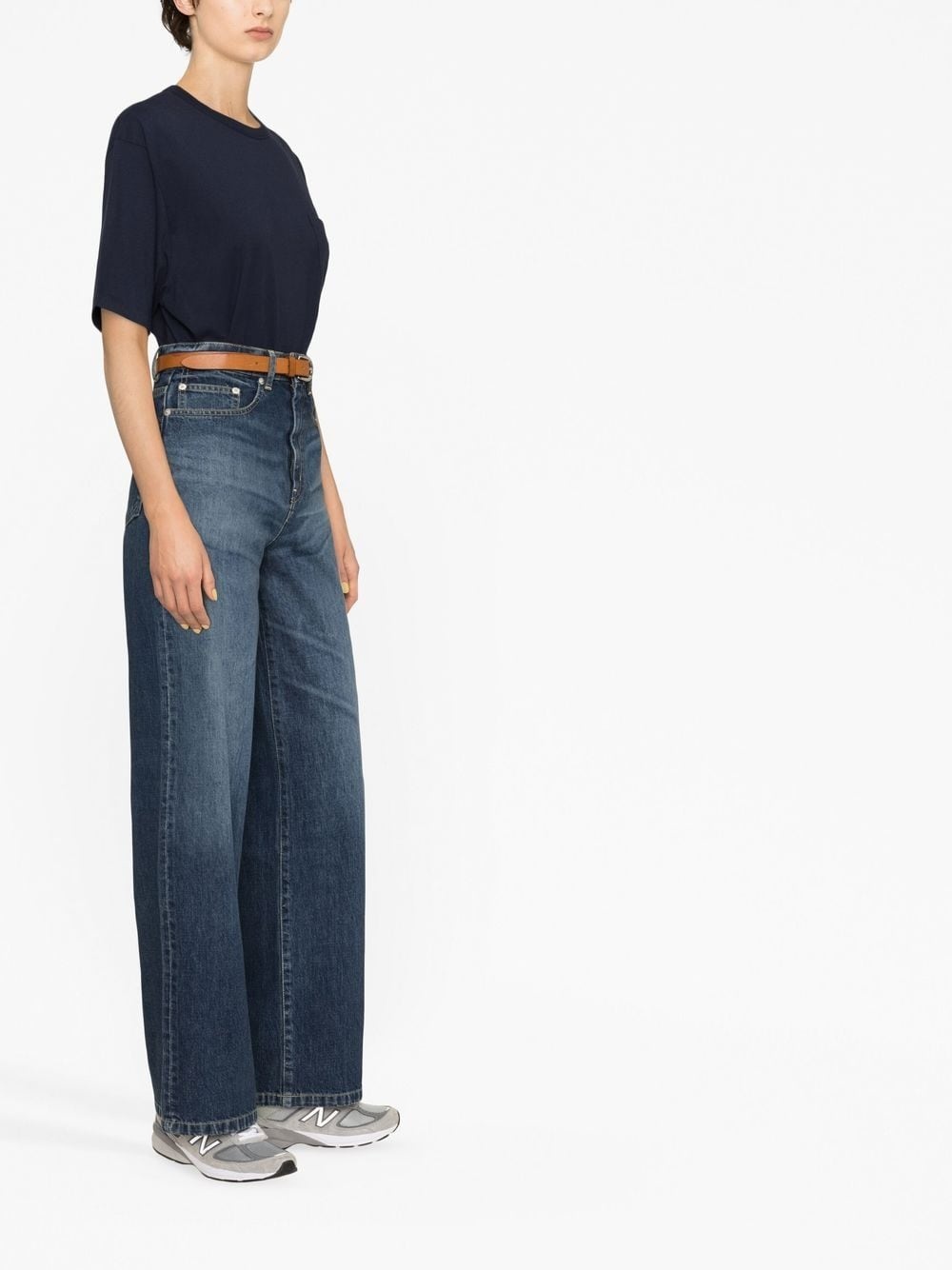 high-waisted straight-leg jeans - 4