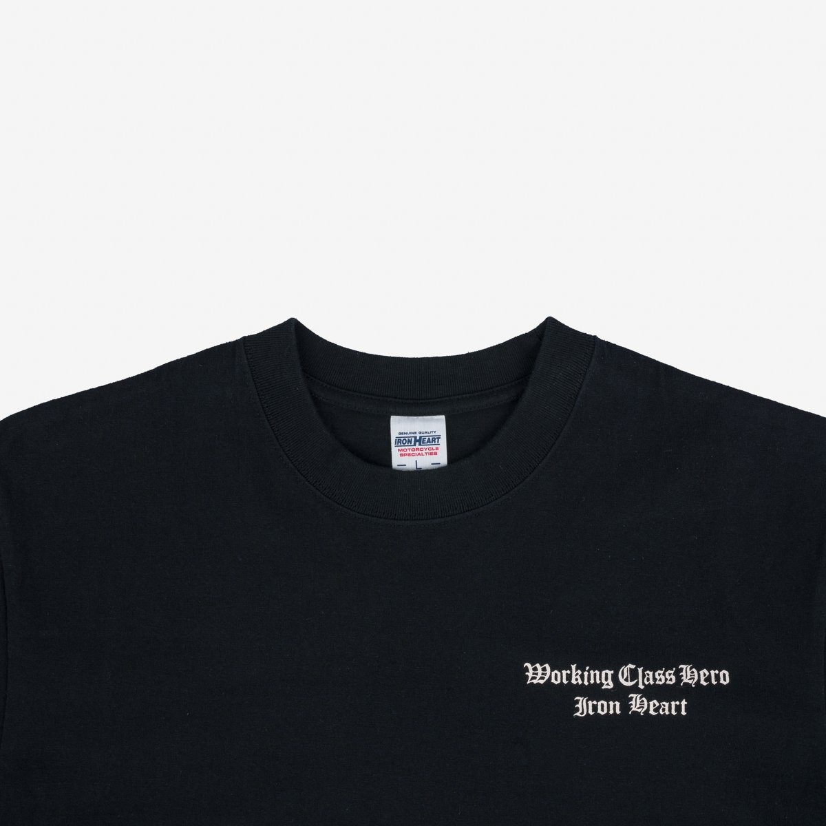 IHPT-2303-BLK 7.5oz Printed Loopwheel Crew Neck T-Shirt - Black - 9