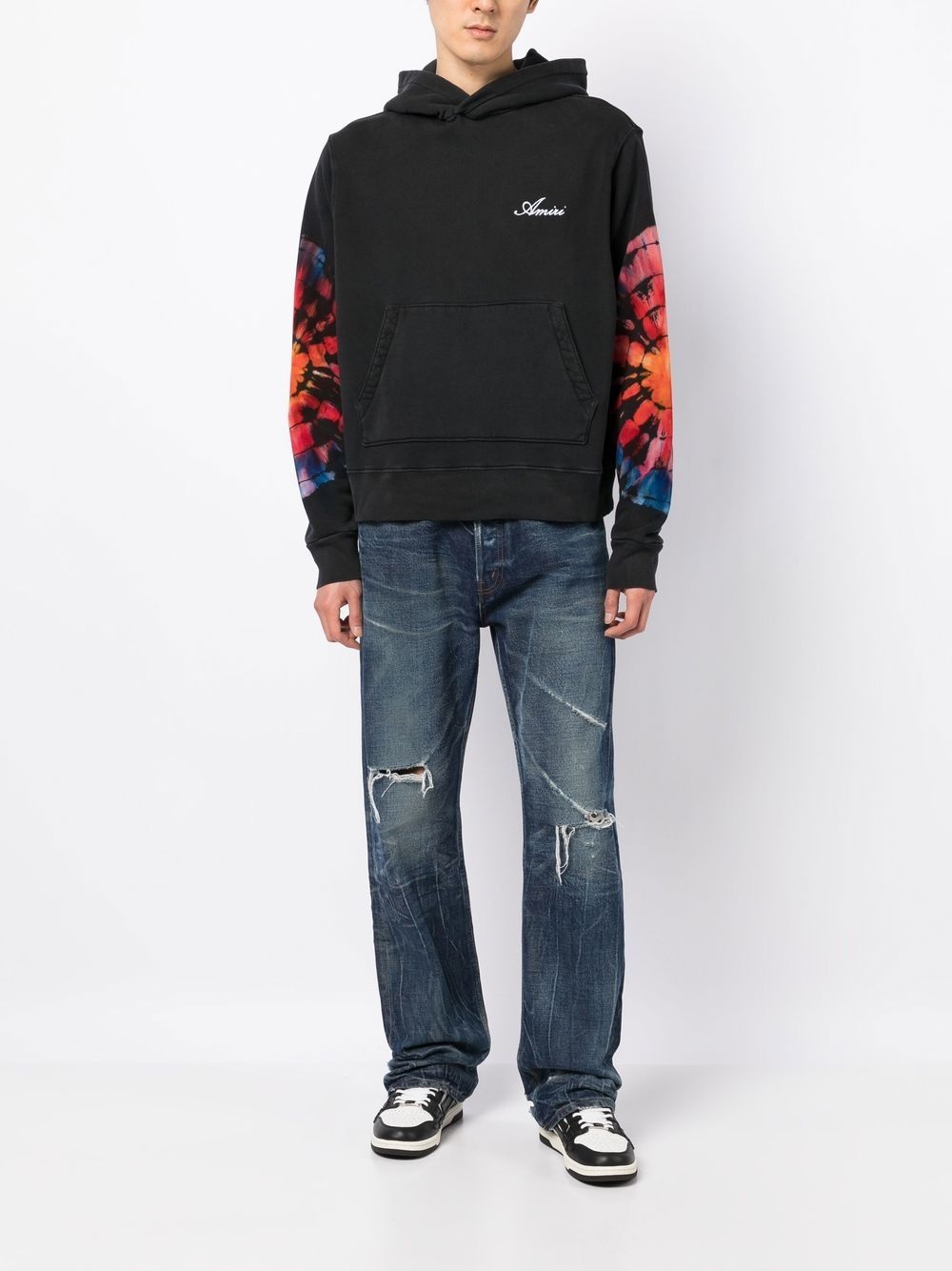 tie-dye logo-embroidered hoodie - 2