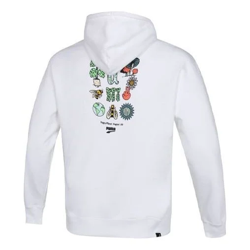 PUMA Downtown Funny Logo Printing Sports White 535412-02 - 1