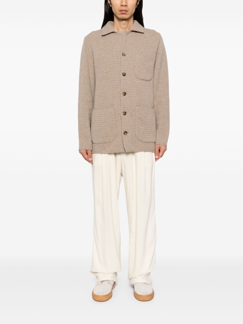 knitted eco-friendly cashmere jacket - 2