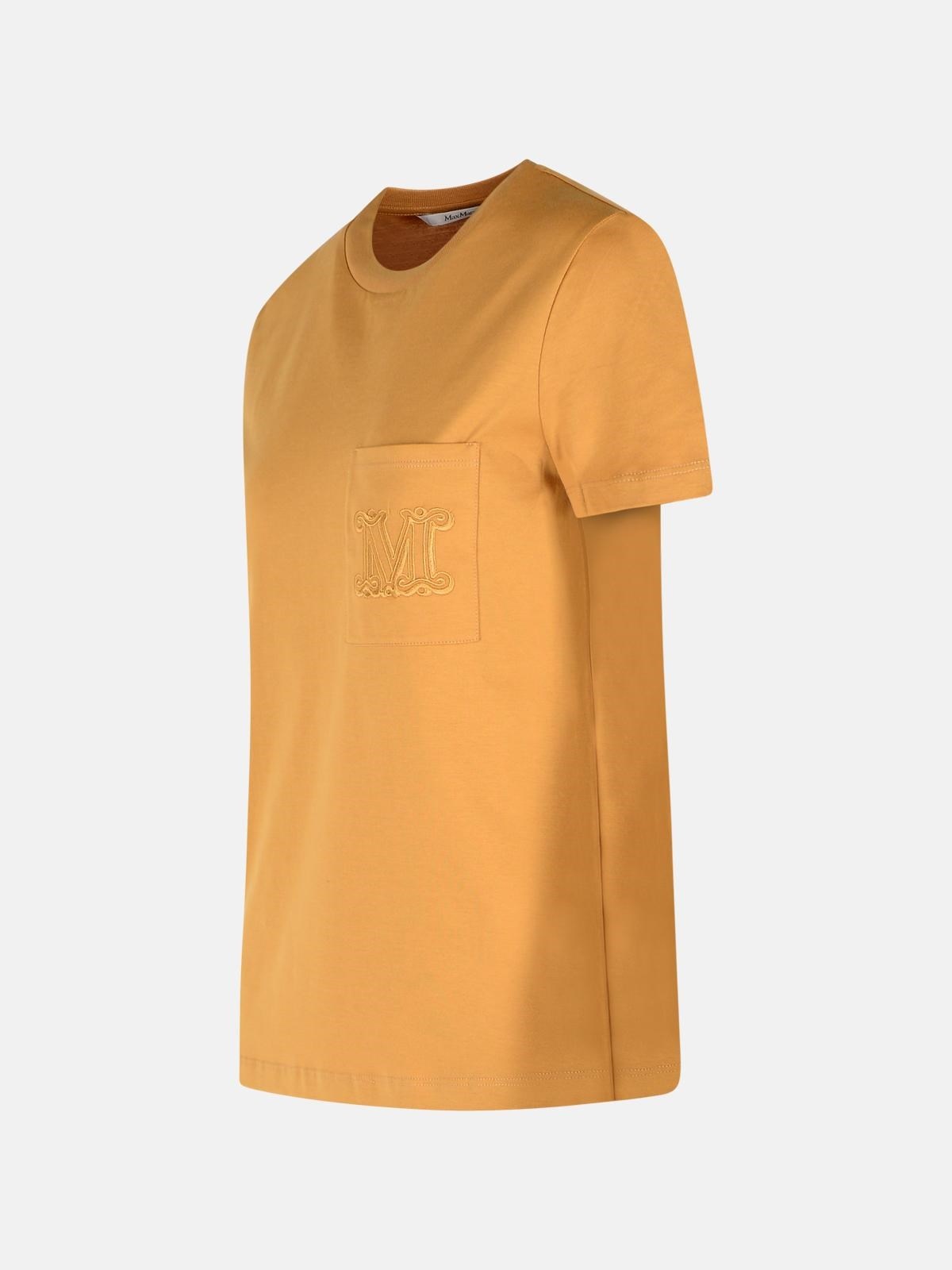 'PAPAIA' CAMEL COTTON T-SHIRT - 2