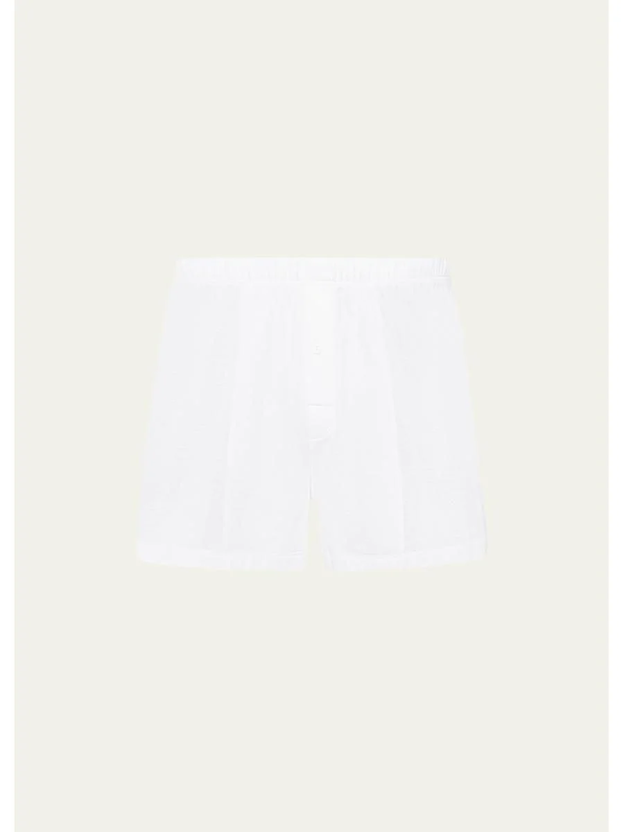 Men's Sporty Mercerized Cotton Boxers - 1