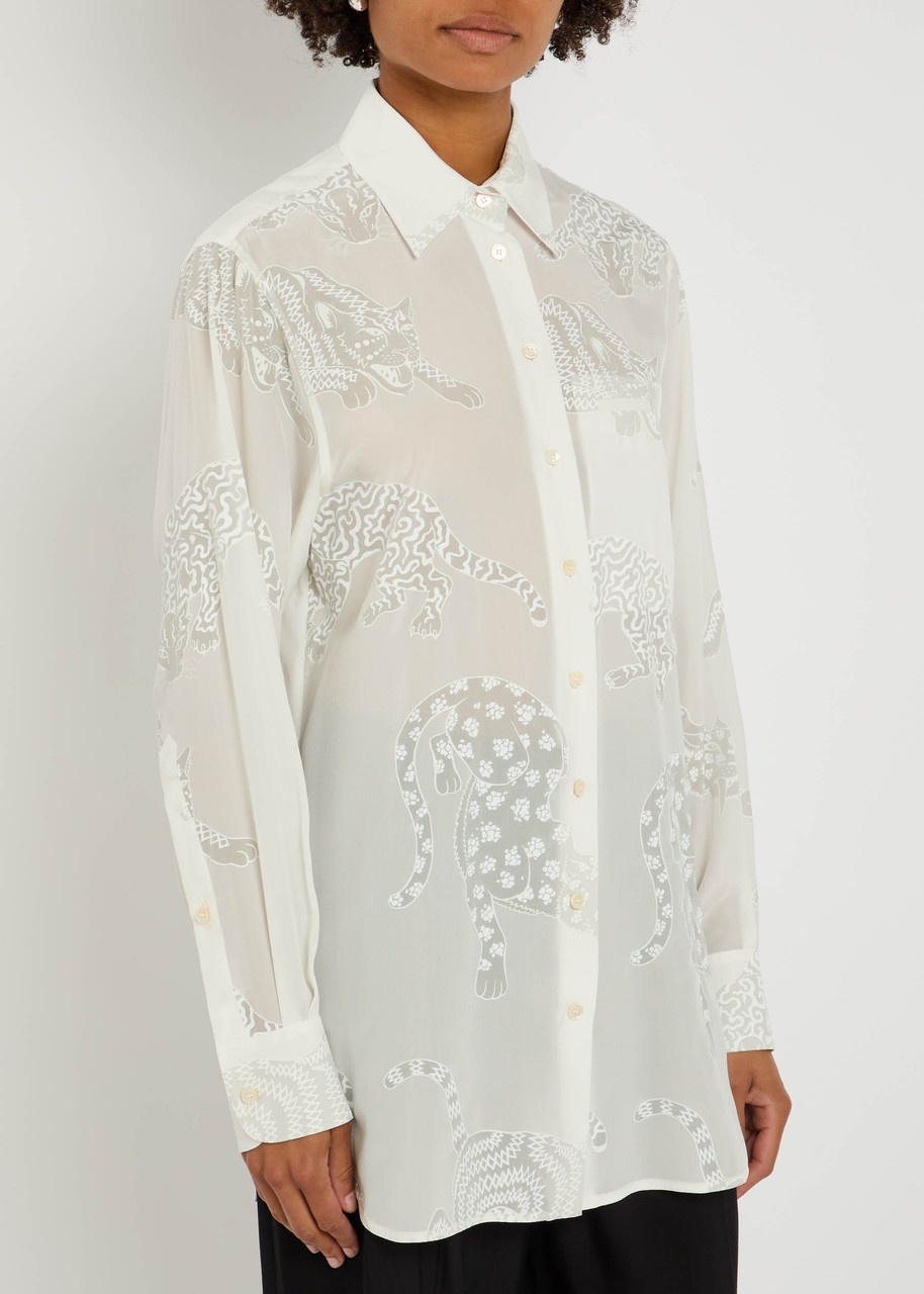 Stella Mccartney Wild Cat Silk Shirt - 2