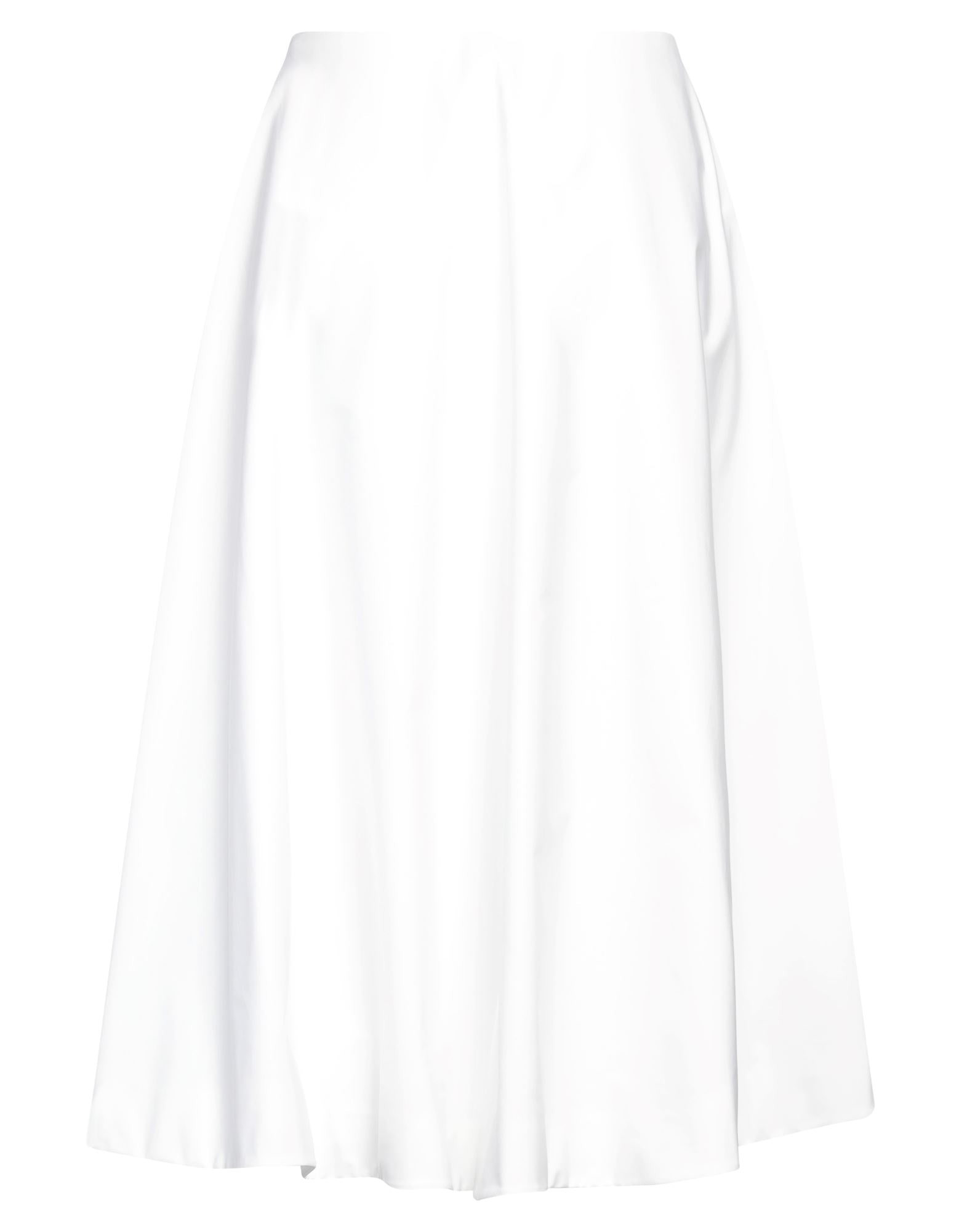 White Women's Midi Skirt - 2