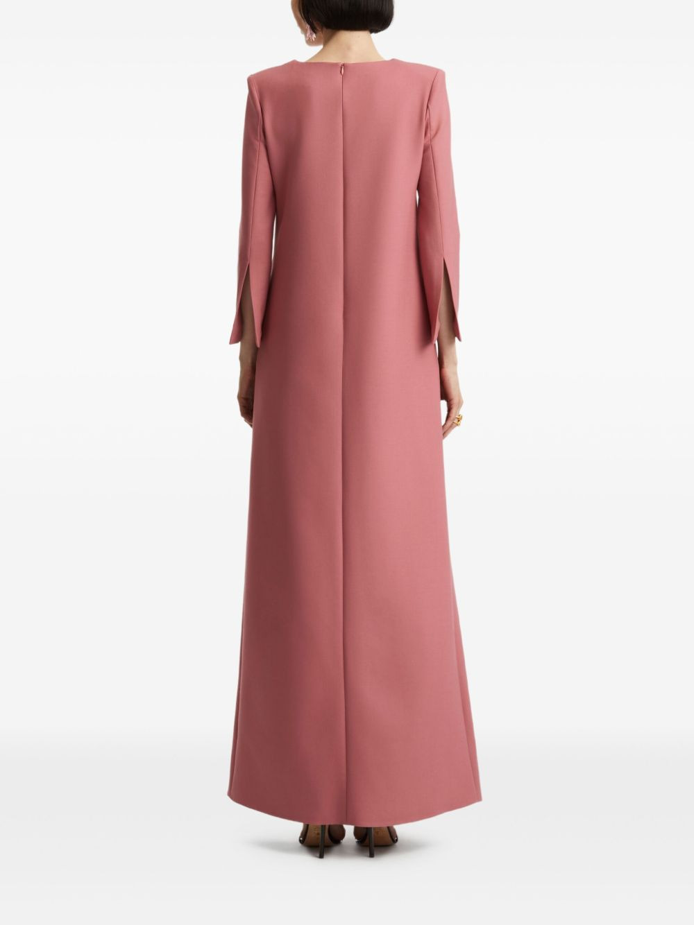 lace-up floral maxi dress - 4