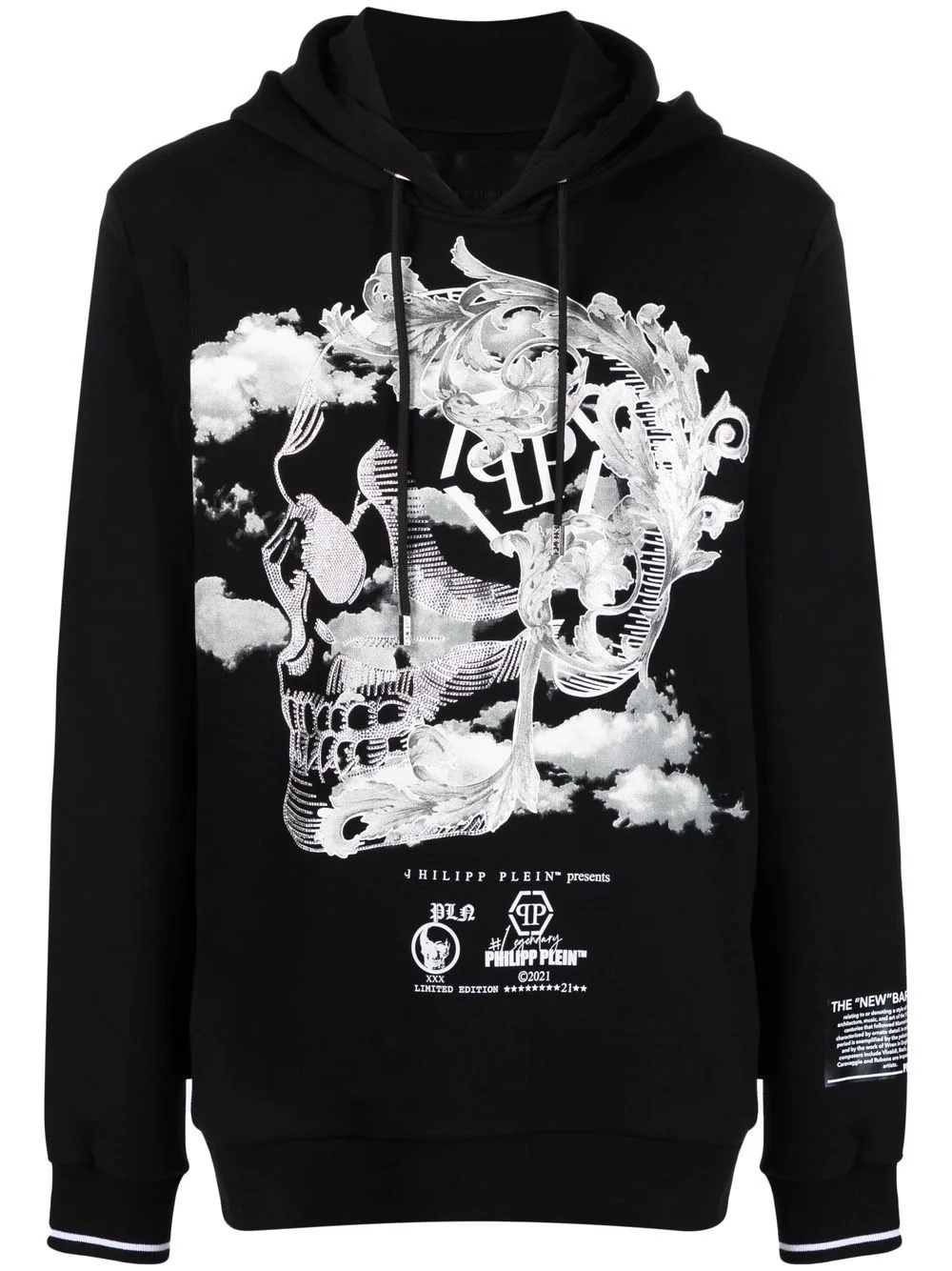 New Baroque print hoodie - 1