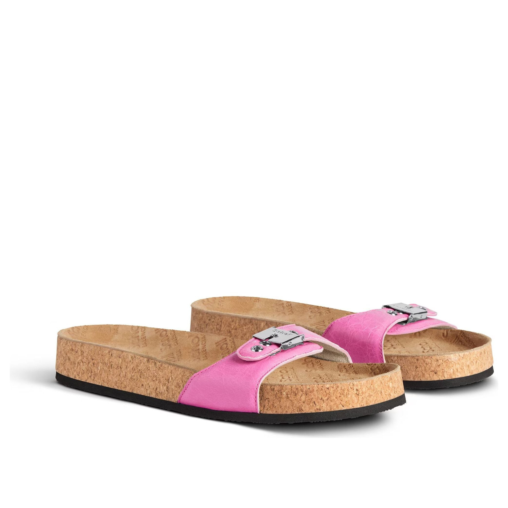 (WMNS) Balenciaga I Scholl Flat Sandals 'Glossy Pink' 827426WAD4V5058 - 3