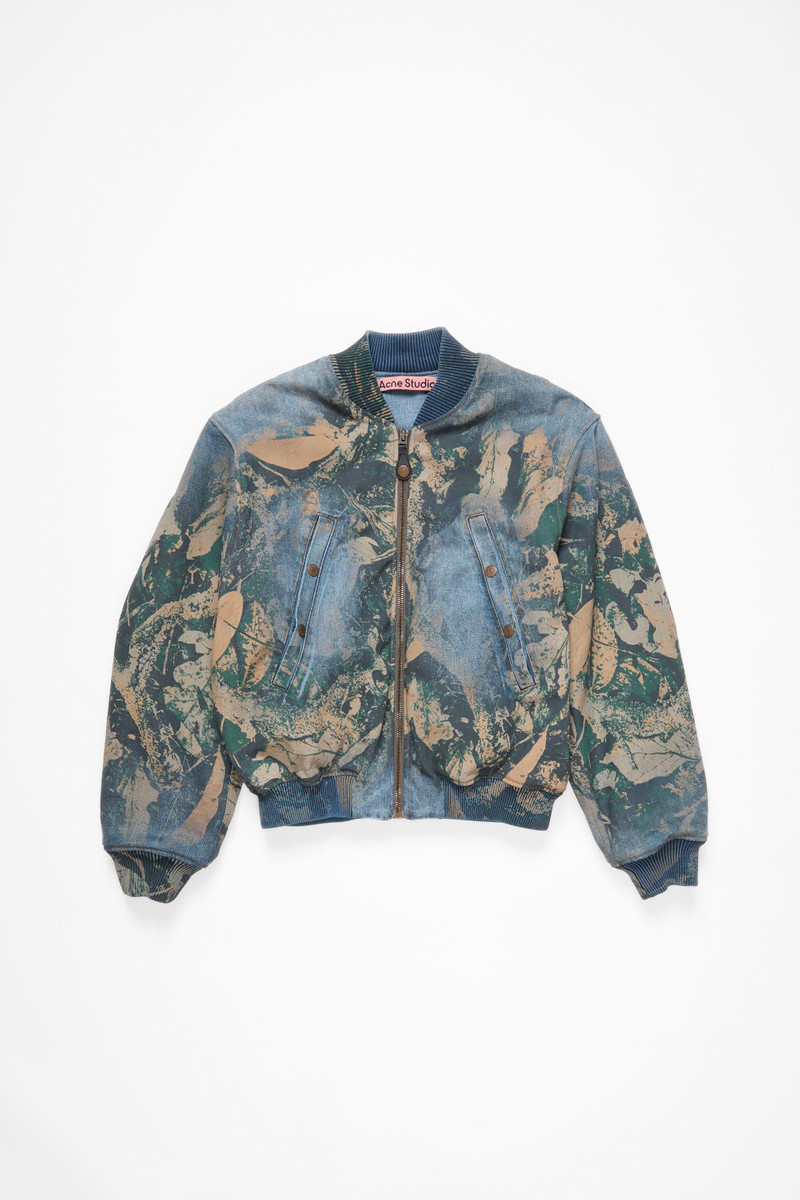 Denim bomber jacket - Brown - 1