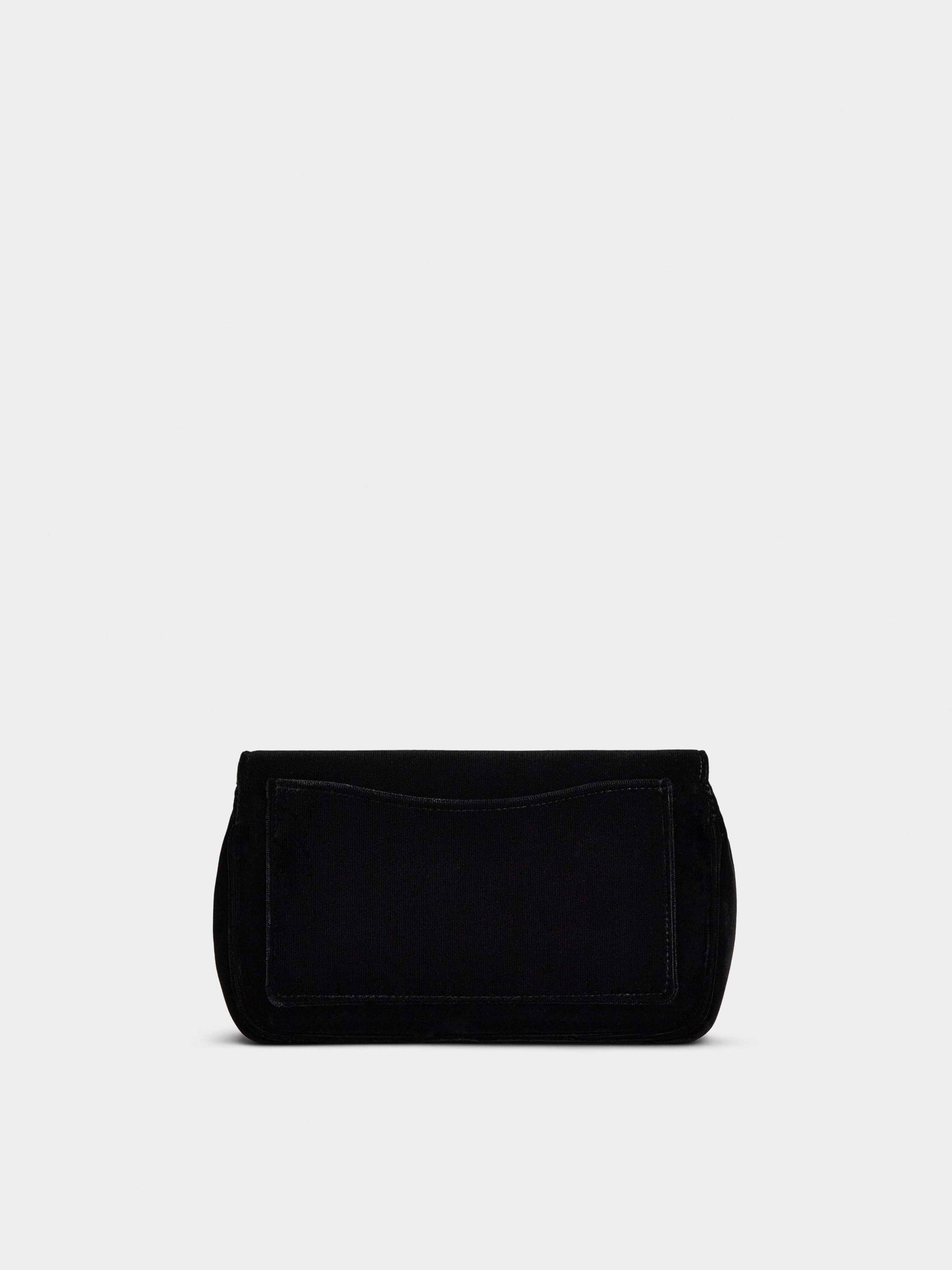 Jeu de Fille Strass Buckle Clutch Bag in Velvet - 4