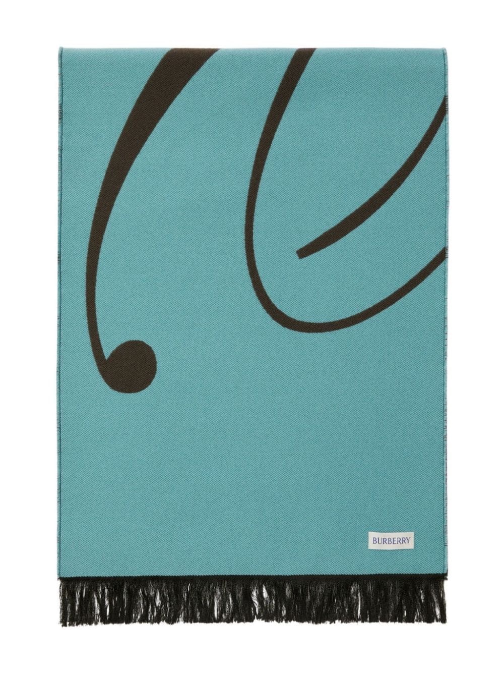 logo intarsia-knit wool-blend scarf - 2