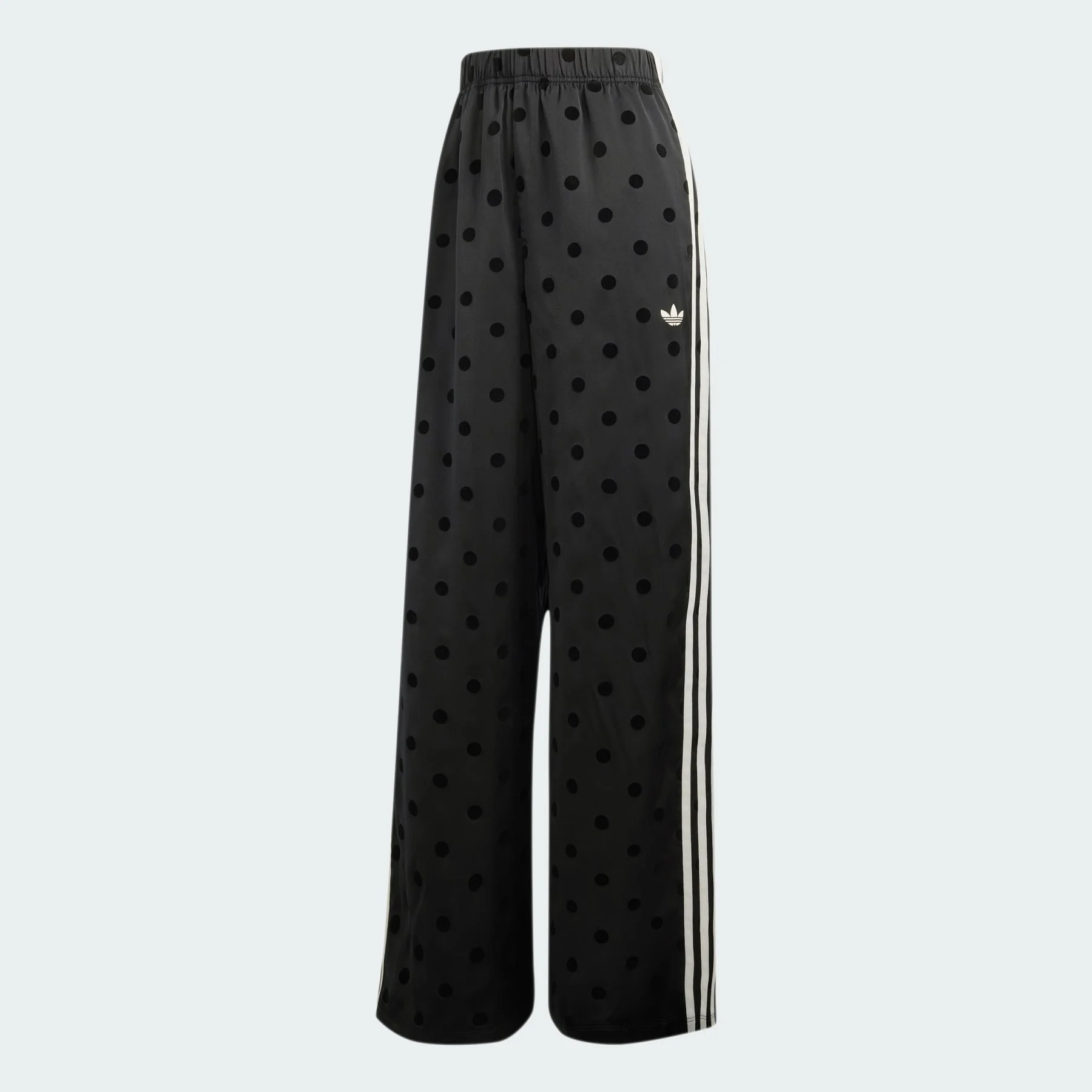 SATIN POLKA DOTS WIDE LEG PANT - 1