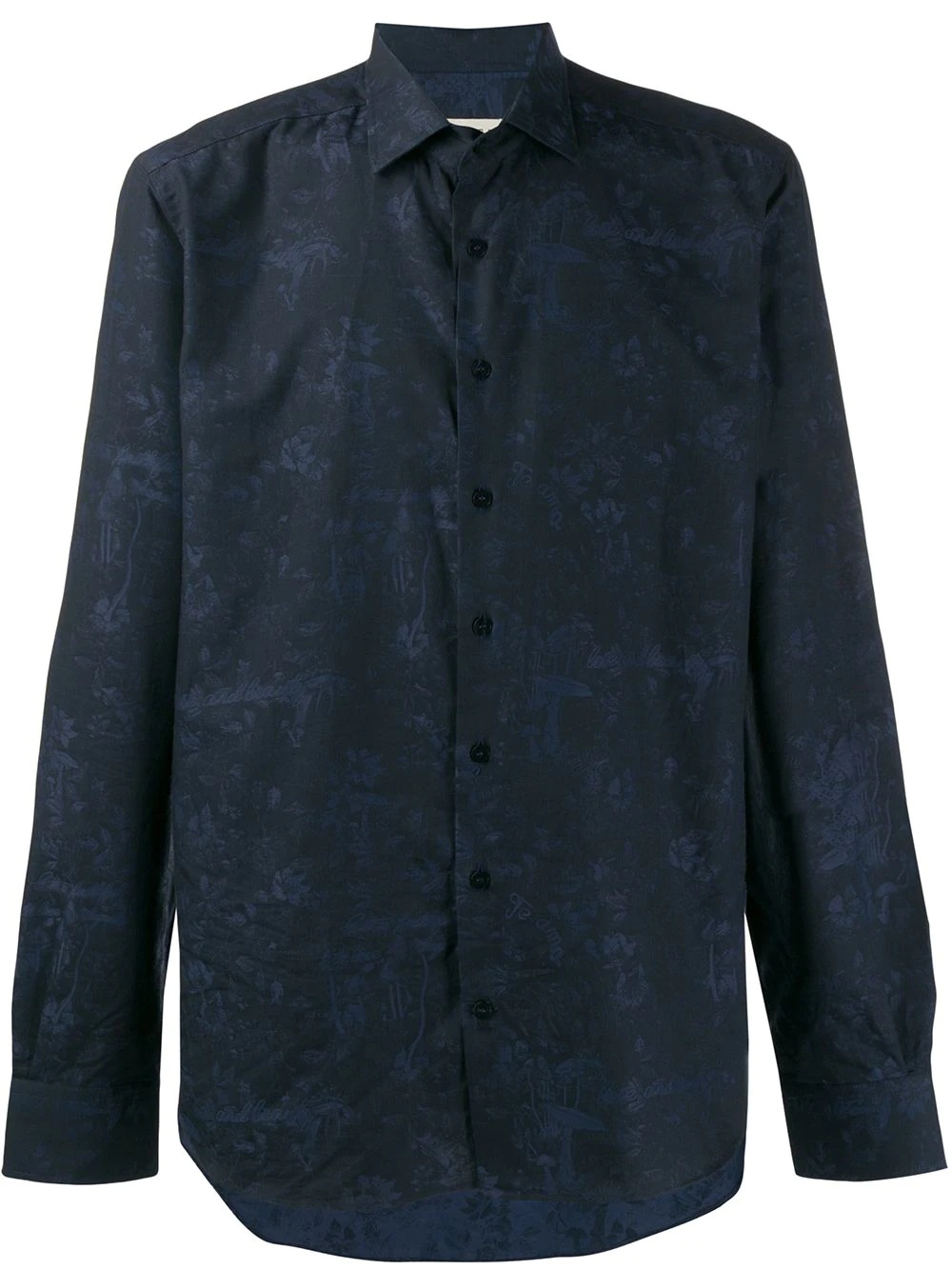 tonal print shirt - 1