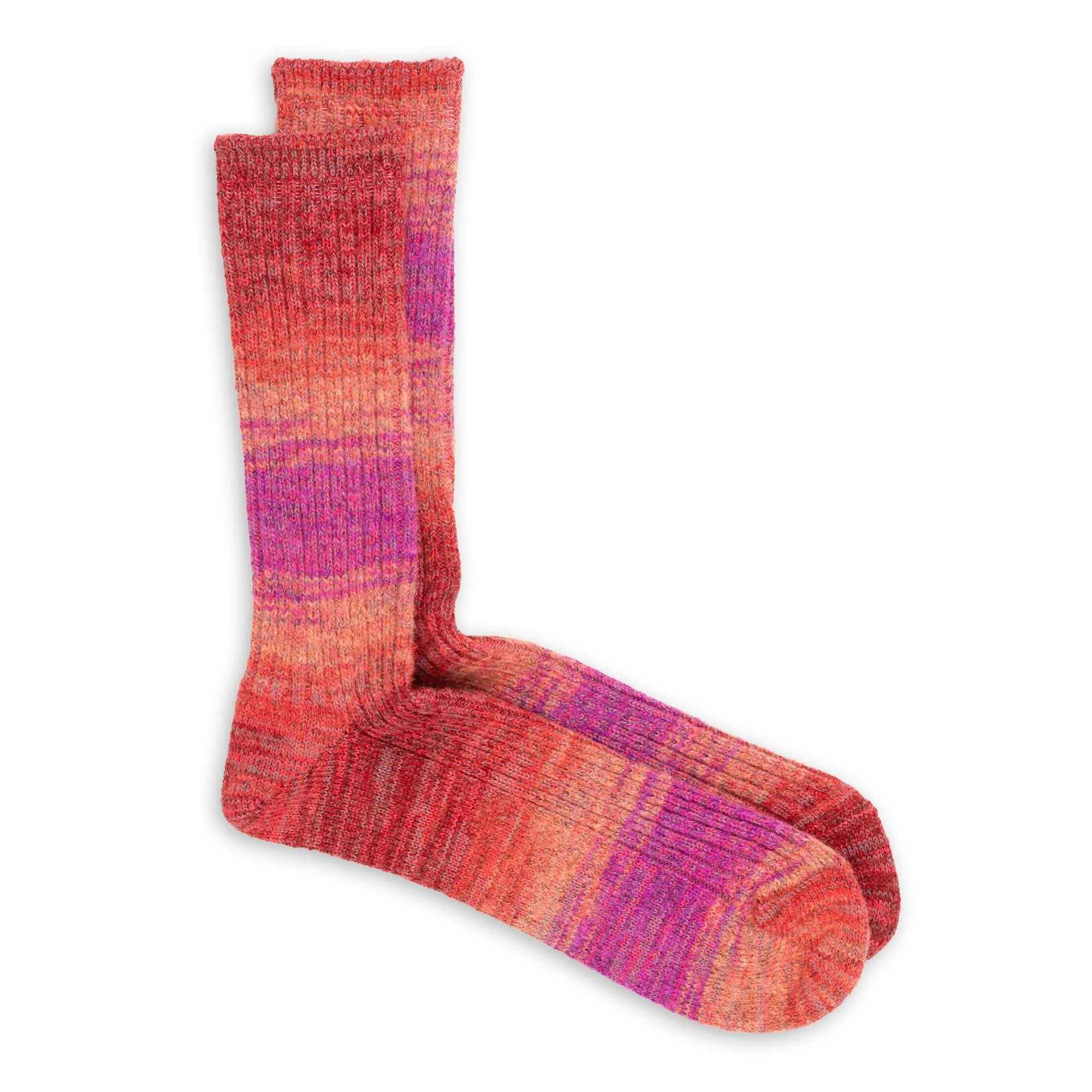 Anonymous Ism Splash Pattern Crew Sock Red - 1