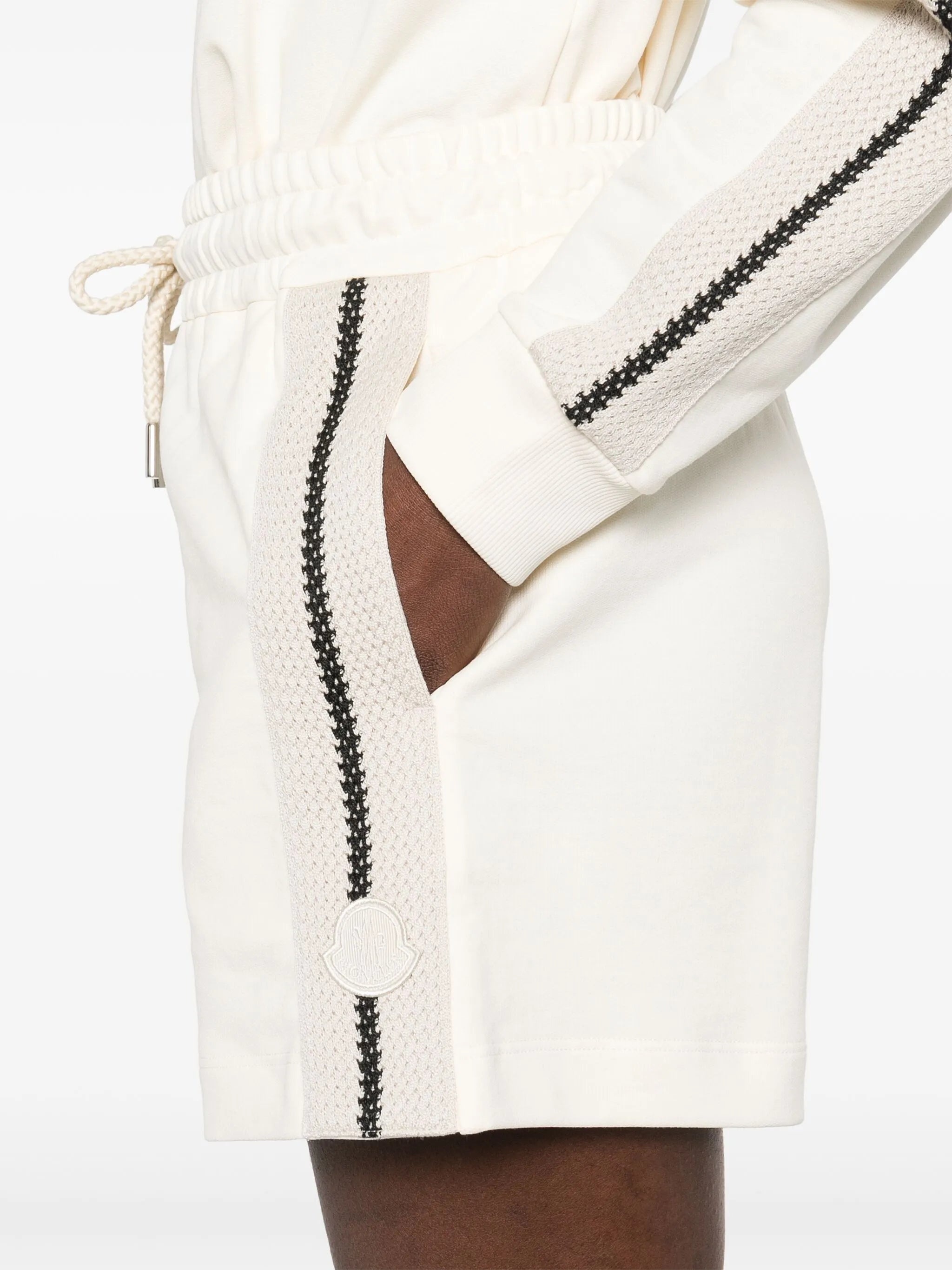 Knitted-trim Track Shorts - 4