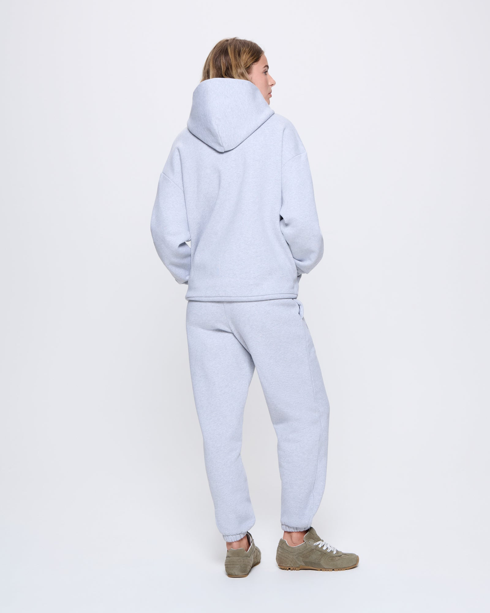 Womens 365 Heavyweight Hoodie - Grey Marl - 5