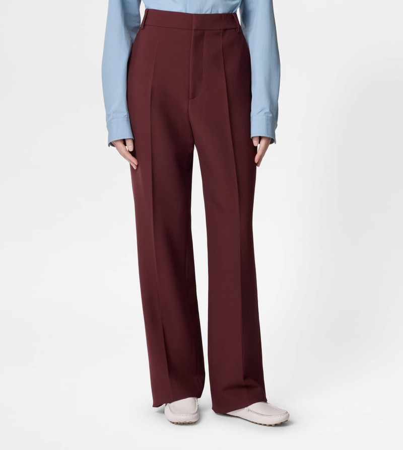 PANTS IN WOOL - BURGUNDY 3