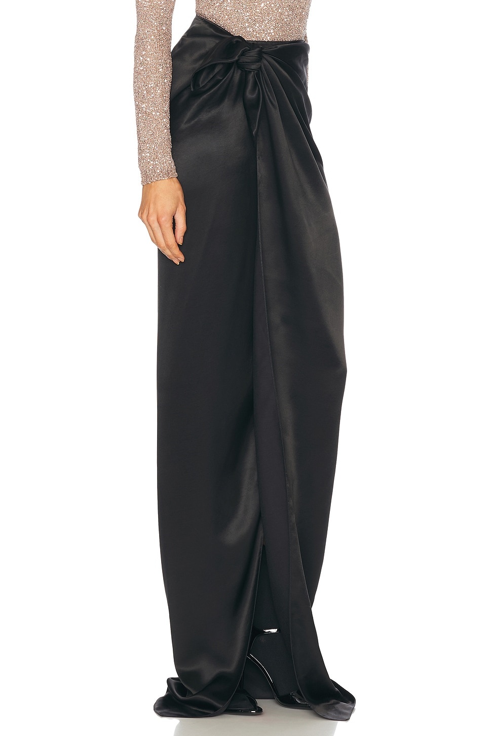 Satin Wrap Skirt - 2