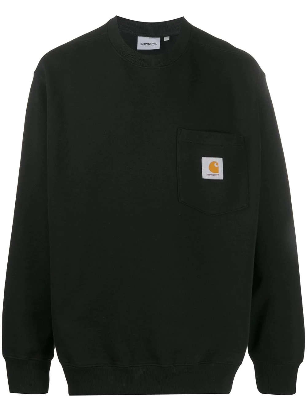 logo patch chest pocket sweatshirt - 1