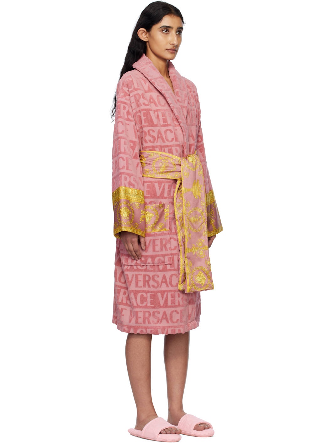 Pink 'I Heart Baroque' Bathrobe - 2