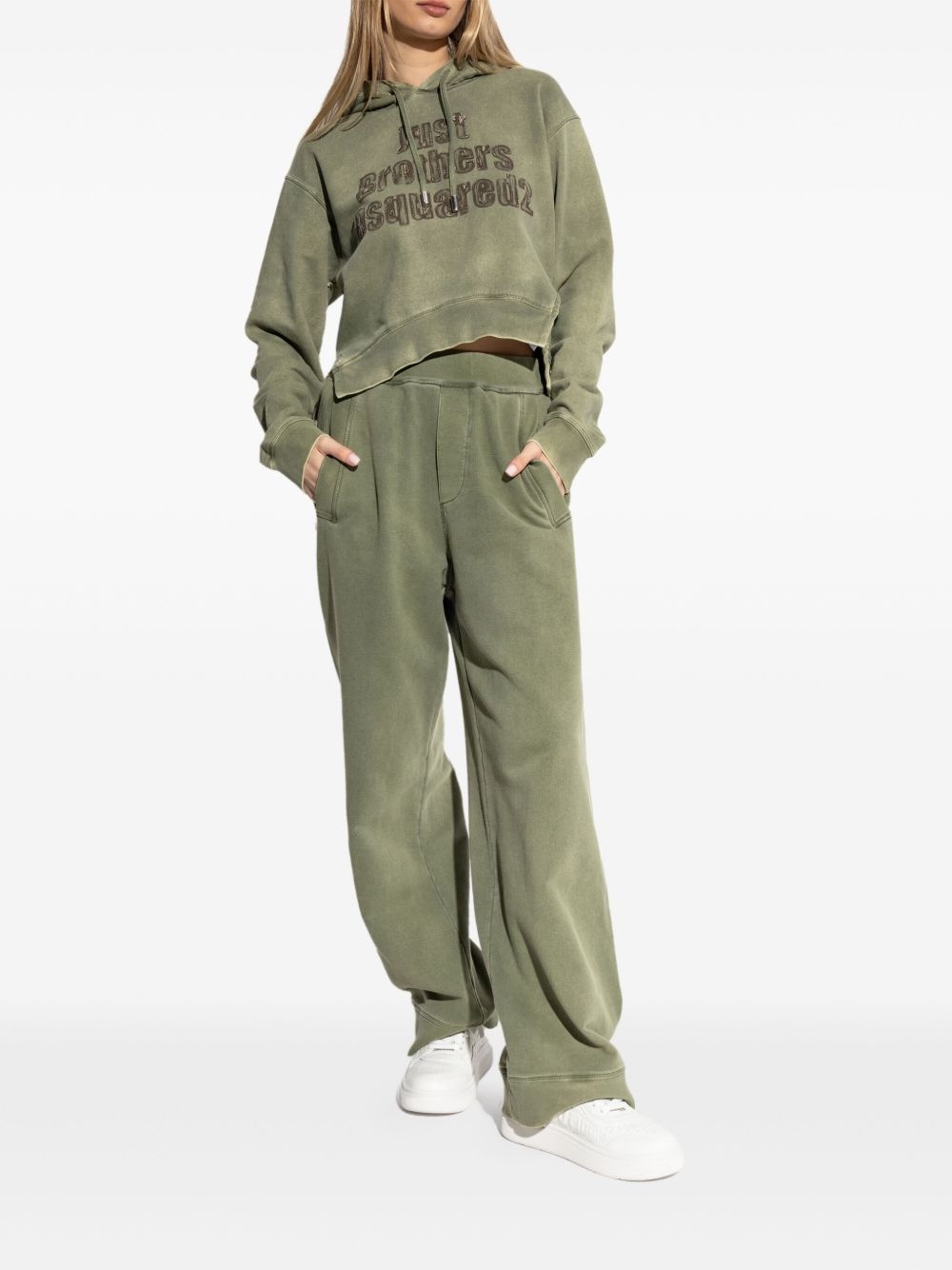 logo-embroidered hoodie - 2