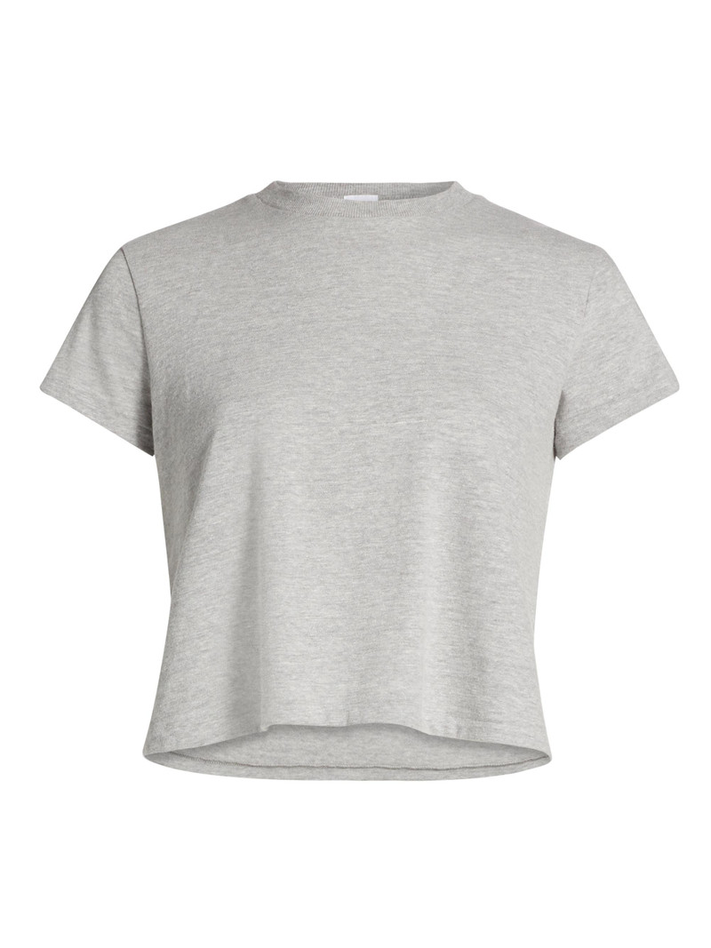 Women's Cotton Crop T-Shirt - Heather Grey 1