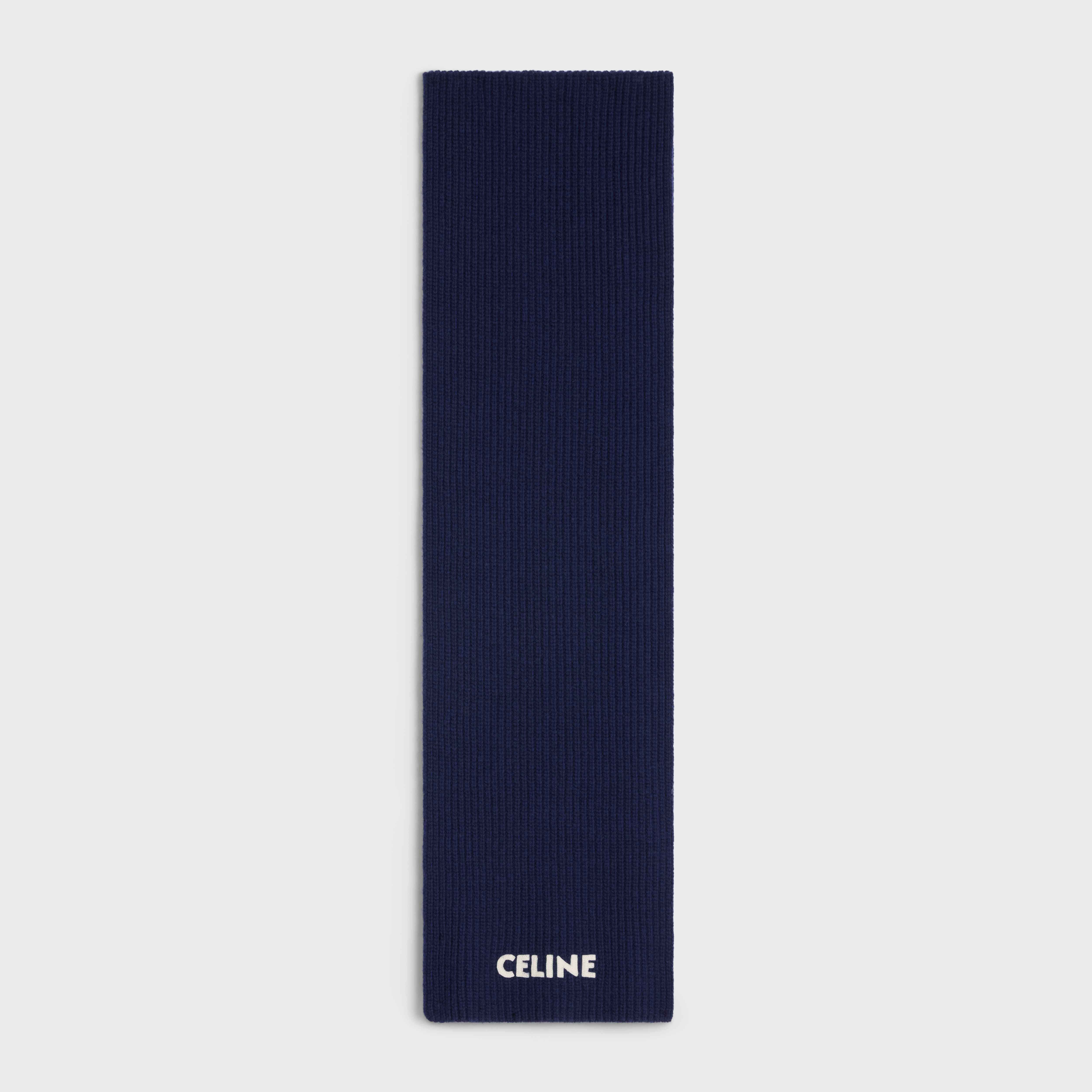 CELINE SCARF IN RIBBED WOOL - 1