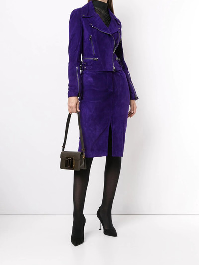 TOM FORD cropped zipped biker jacket outlook