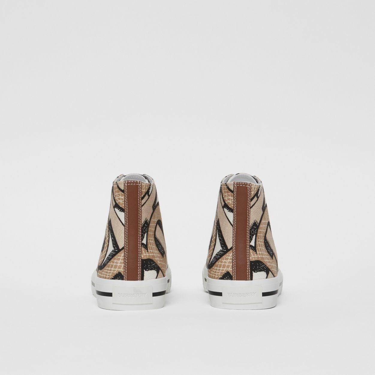 Monogram Print Cotton Canvas High-top Sneakers - 2
