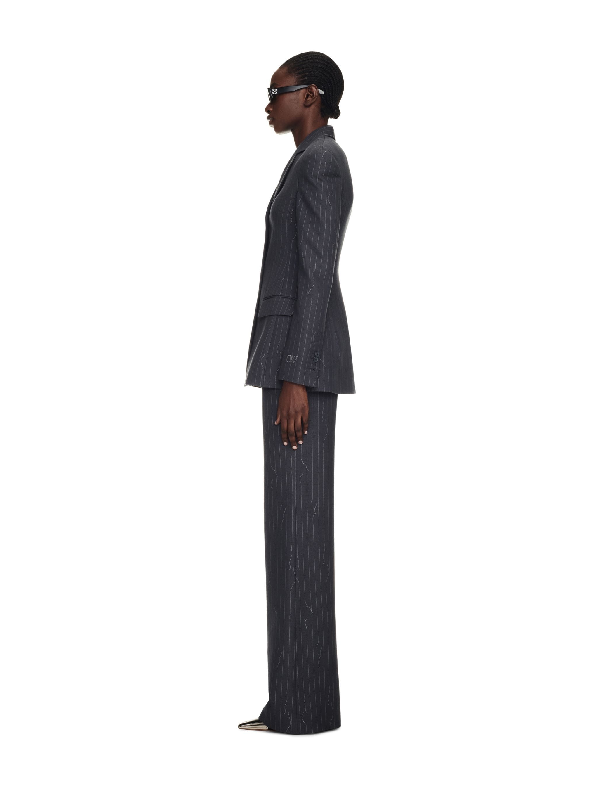 Pinstripe Wide Pant - 3