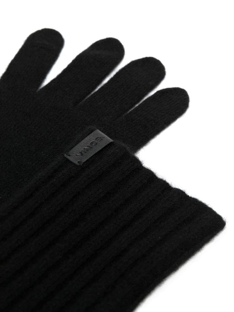 knitted cashmere gloves - 2