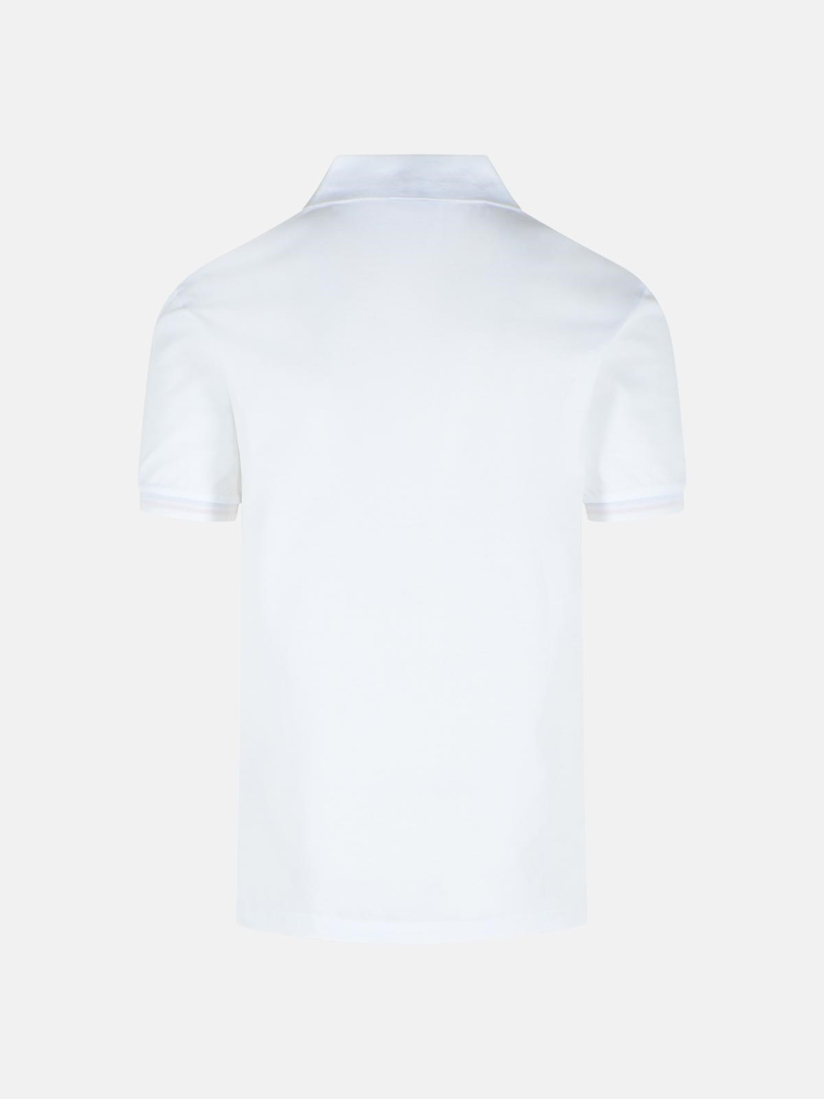 WHITE COTTON POLO SHIRT - 3