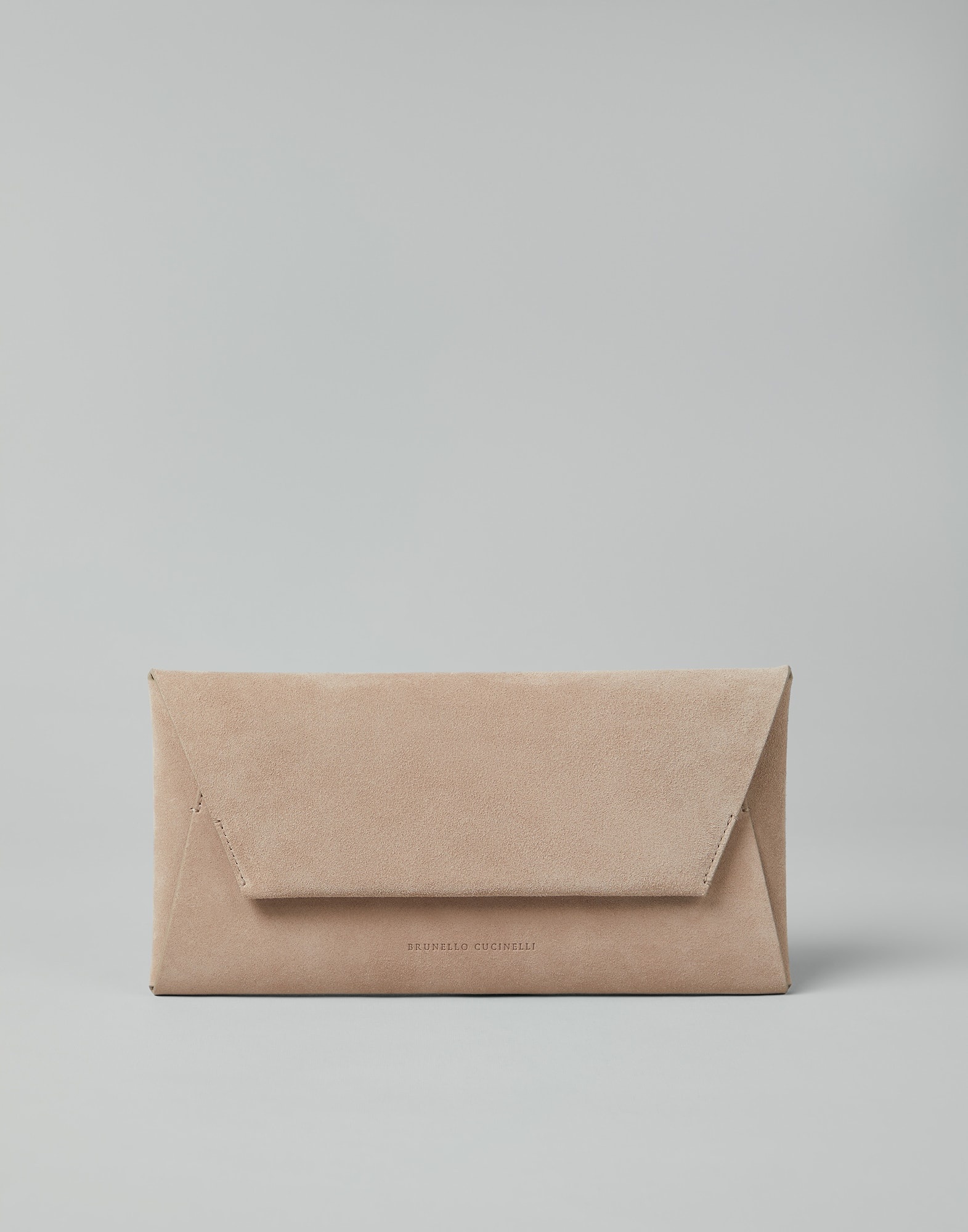 Suede envelope bag with precious chain - 1