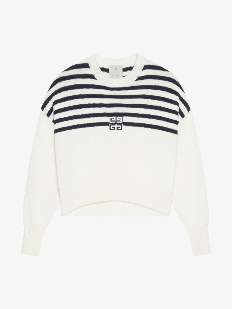 4G STRIPED SWEATER IN WOOL AND COTTON 1