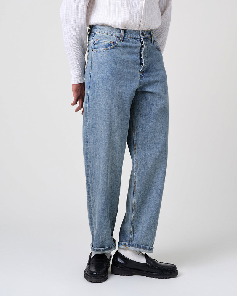 Wax London Felix - Blue Wash Selvedge Loose Fit Denim Jeans outlook