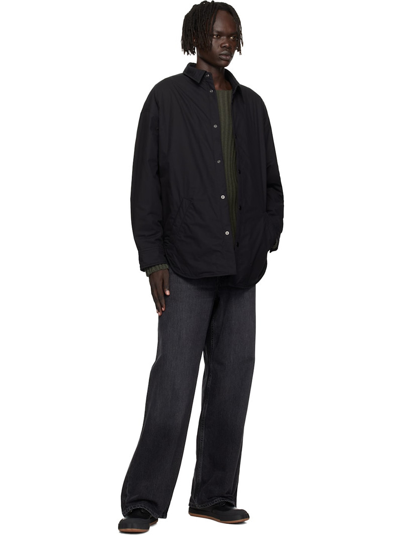 Acne Studios Black Button-Up Overshirt outlook