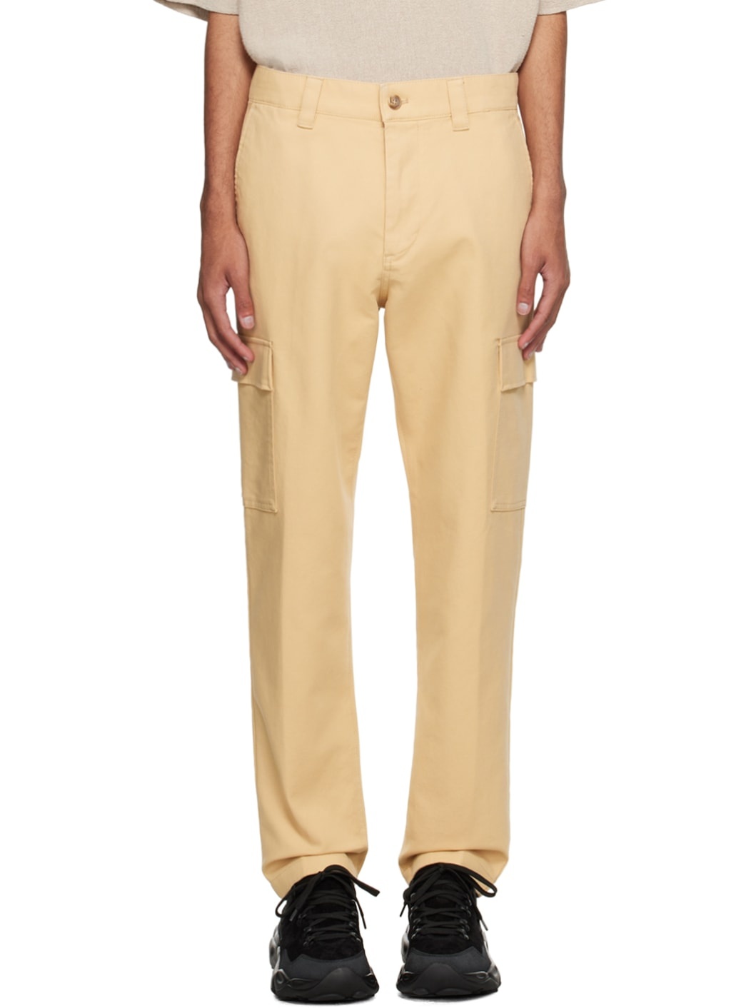 Beige Armie Cargo Pants - 1