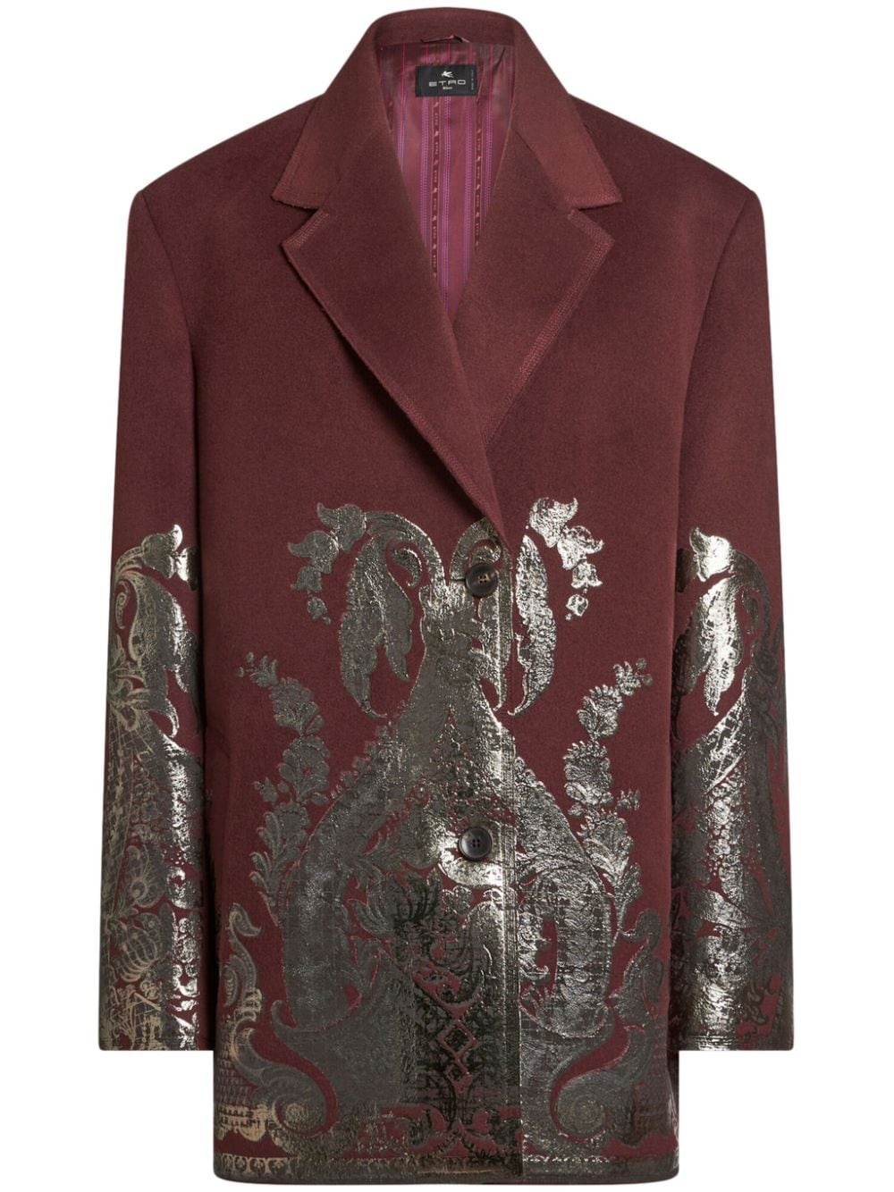 metallic-paisley jacket - 1