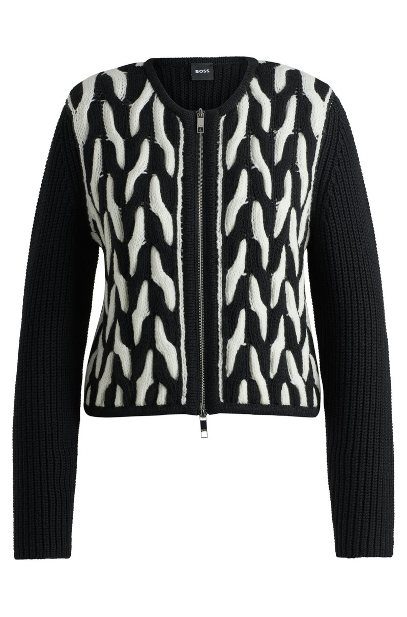 SLIM-FIT JACKET IN WOOL JACQUARD 1