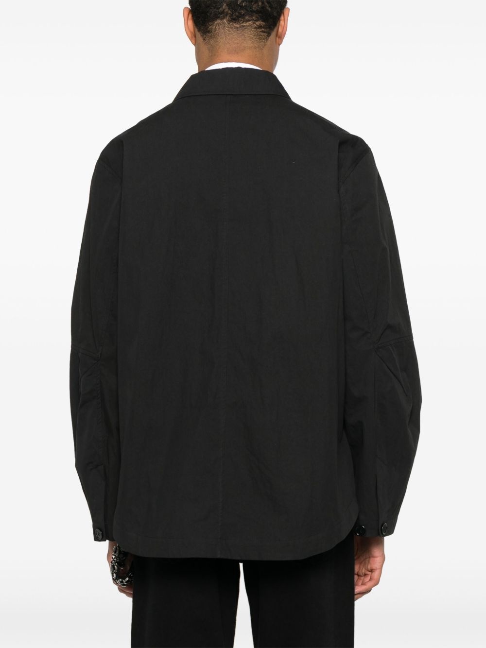 bow-detail workwear jacket - 4