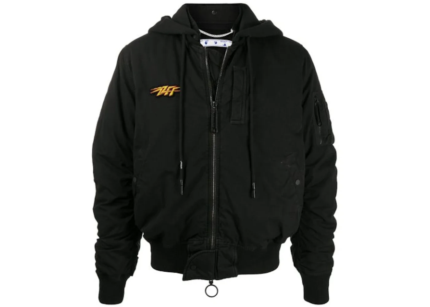 OFF-WHITE Stencil Vintage Bomber Jacket Black/White - 1