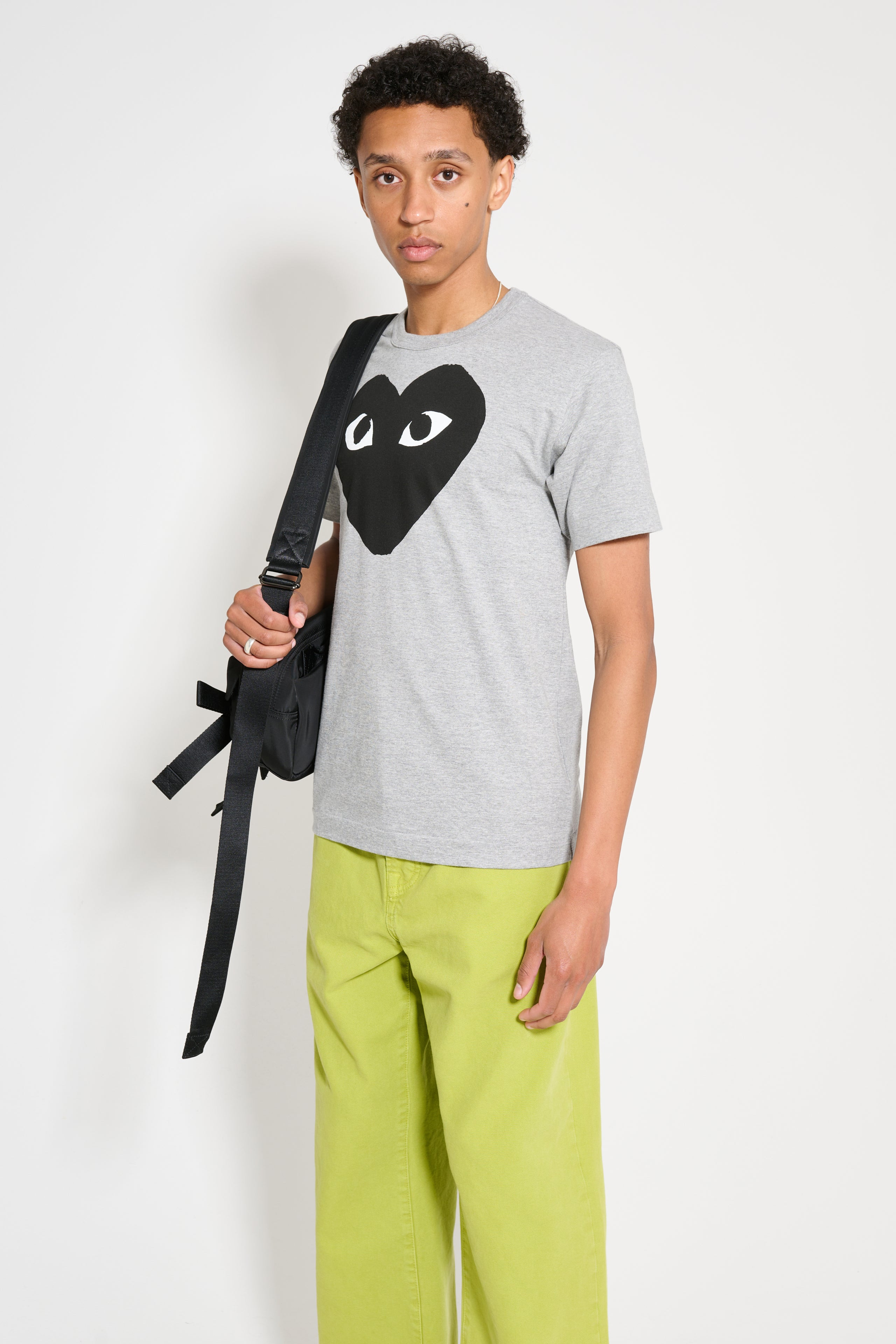 COMME DES GARÇONS PLAY BIG HEART T-SHIRT GREY - 2