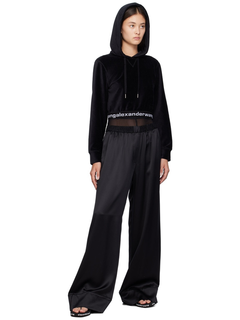 alexanderwang.t Black Cropped Hoodie outlook