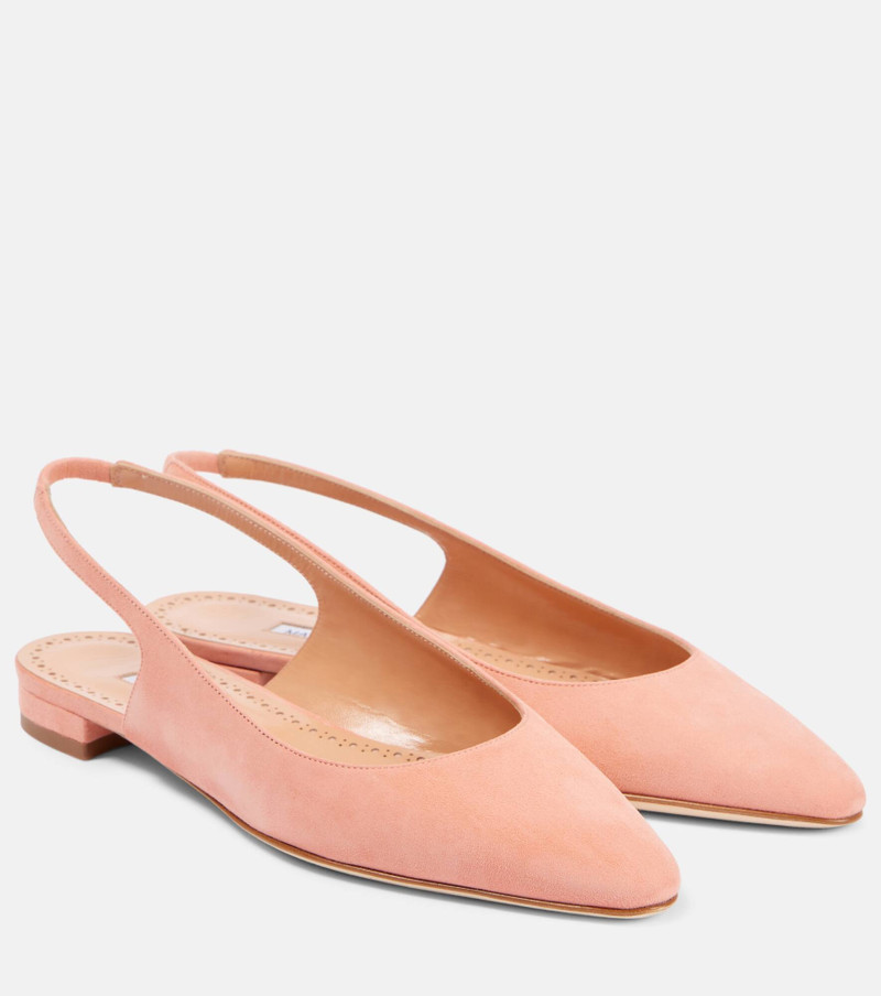 Sawra 10 suede slingback flats - 1