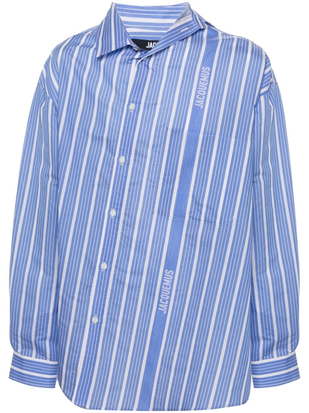 logo-striped shirt - 1