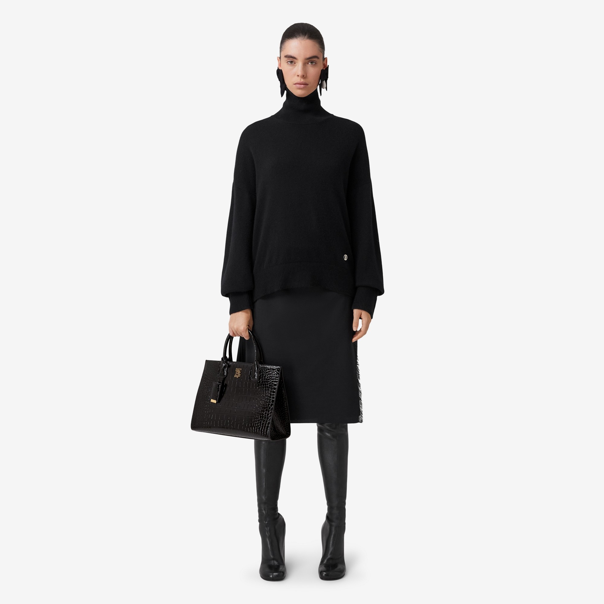 Embossed Leather Small Frances Bag - 4