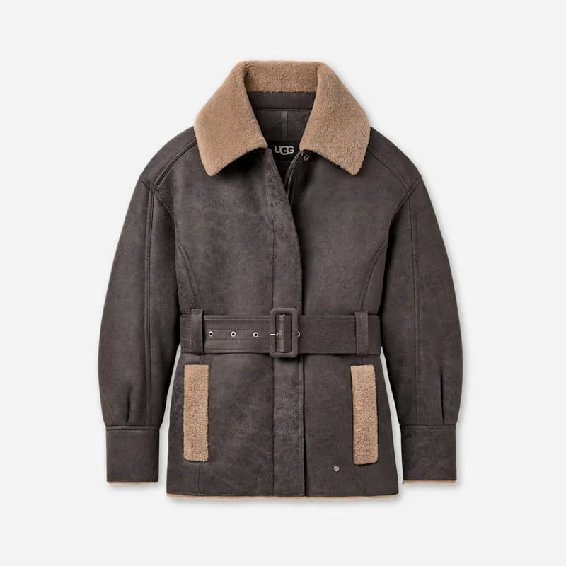 ® Women's Ensily Belted Jacket in Obsidian - 1