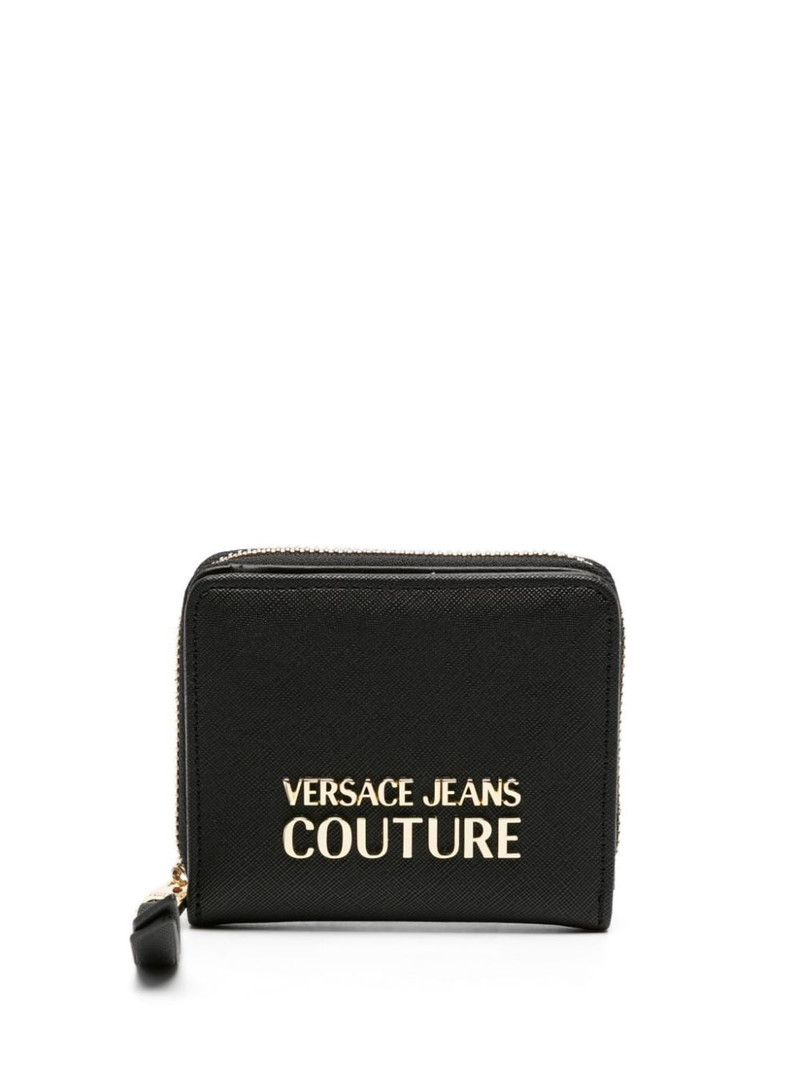 logo-plaque textured wallet 1